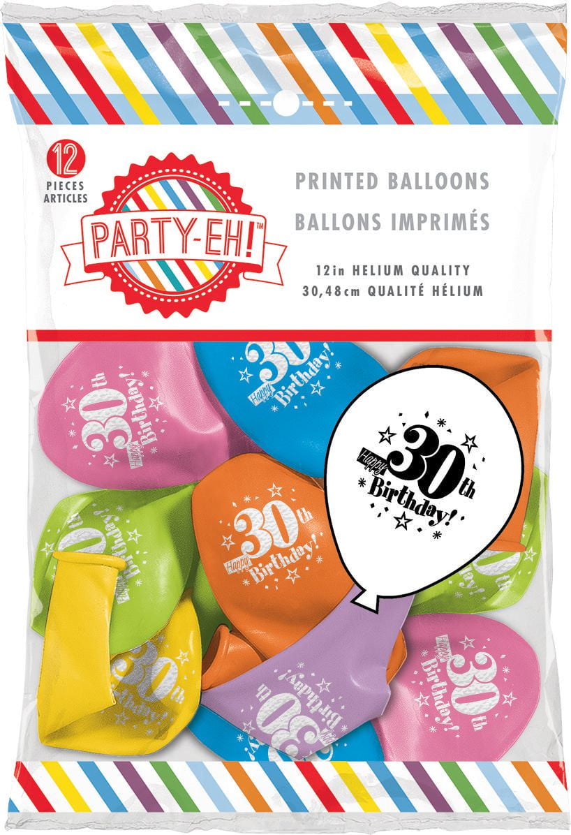 Partyeh! 12" Helium Quality Latex Balloons Walmart Canada