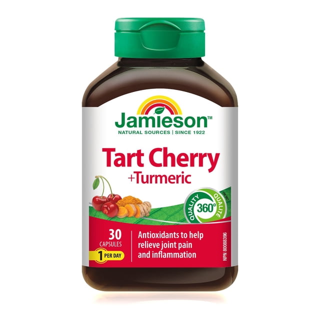 Jamieson Tart Cherry with Turmeric Capsules, 500 mg, 30 Count