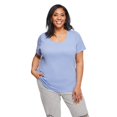 thumbnail image 1 of Iyla Women's Plus Interlock Crew Neckline Tee, 1 of 6