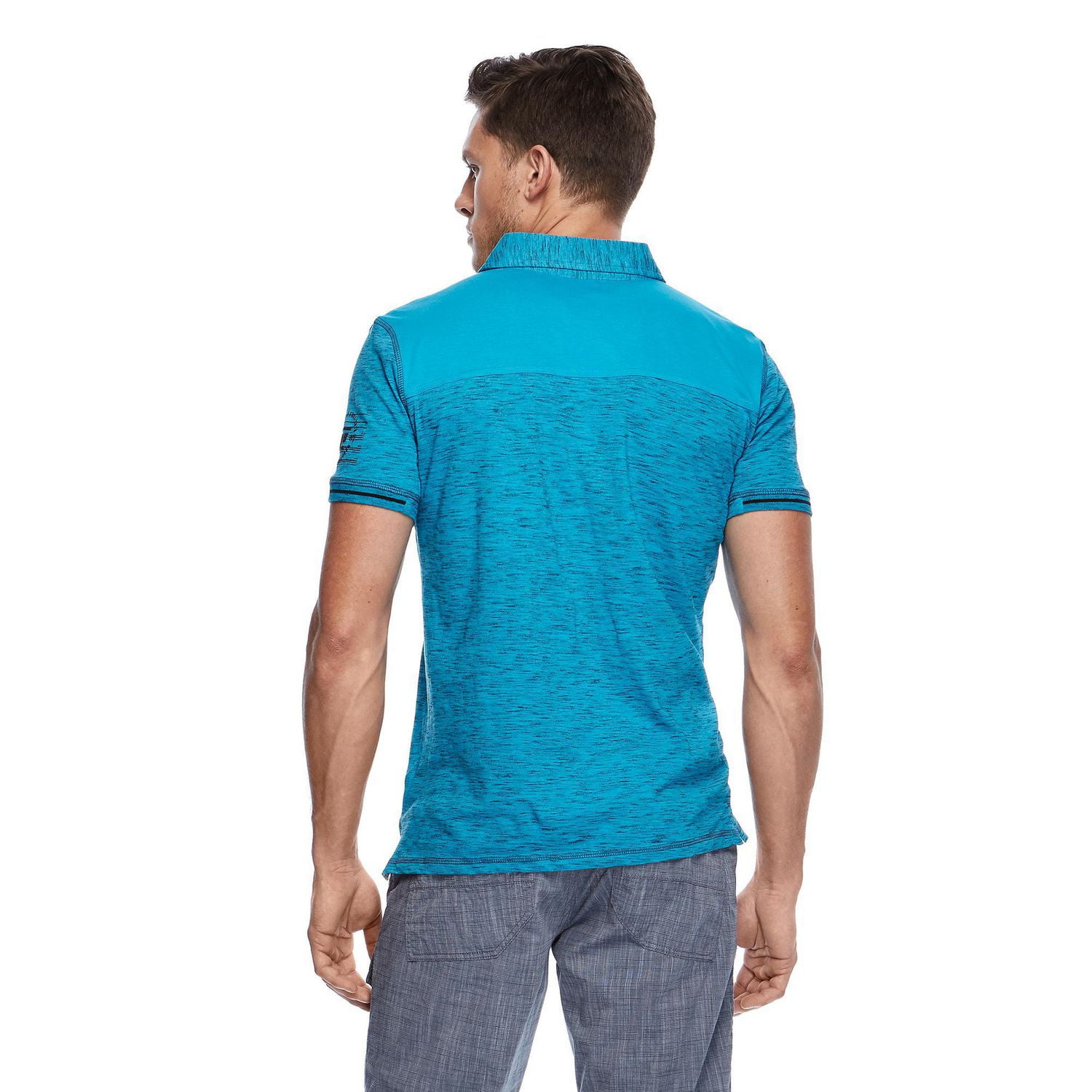 Dark Black Men's Short-Sleeve Polo