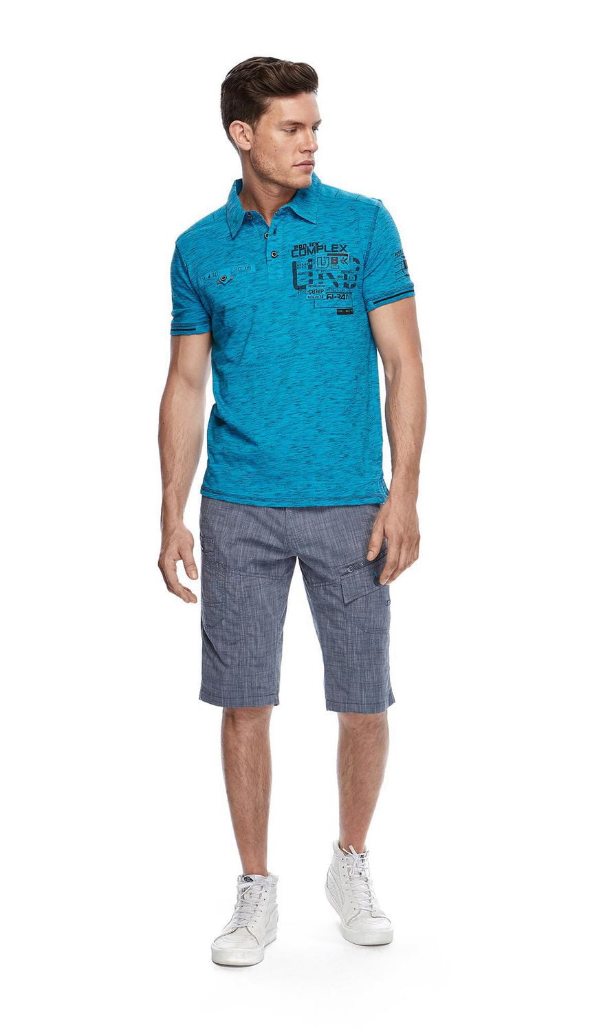 Dark Black Men's Short-Sleeve Polo