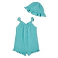 thumbnail image 1 of George Baby Girls' Romper 2-Piece Set, 1 of 2
