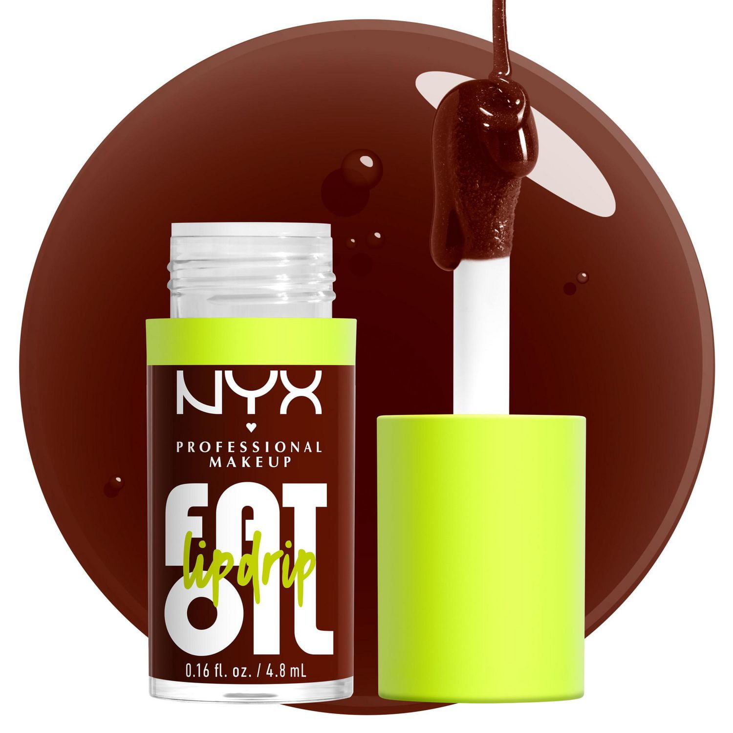 NYX PROFESSIONAL MAKEUP, Fat Oil, Lip drip, 12HR Hydration, Non-sticky,  Vegan Formula - 06 FOLLOW BACK (Peach), Hydrating lip oil