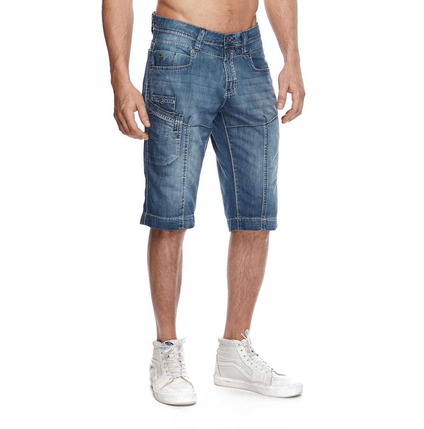 Dark Black Short en denim pour hommes