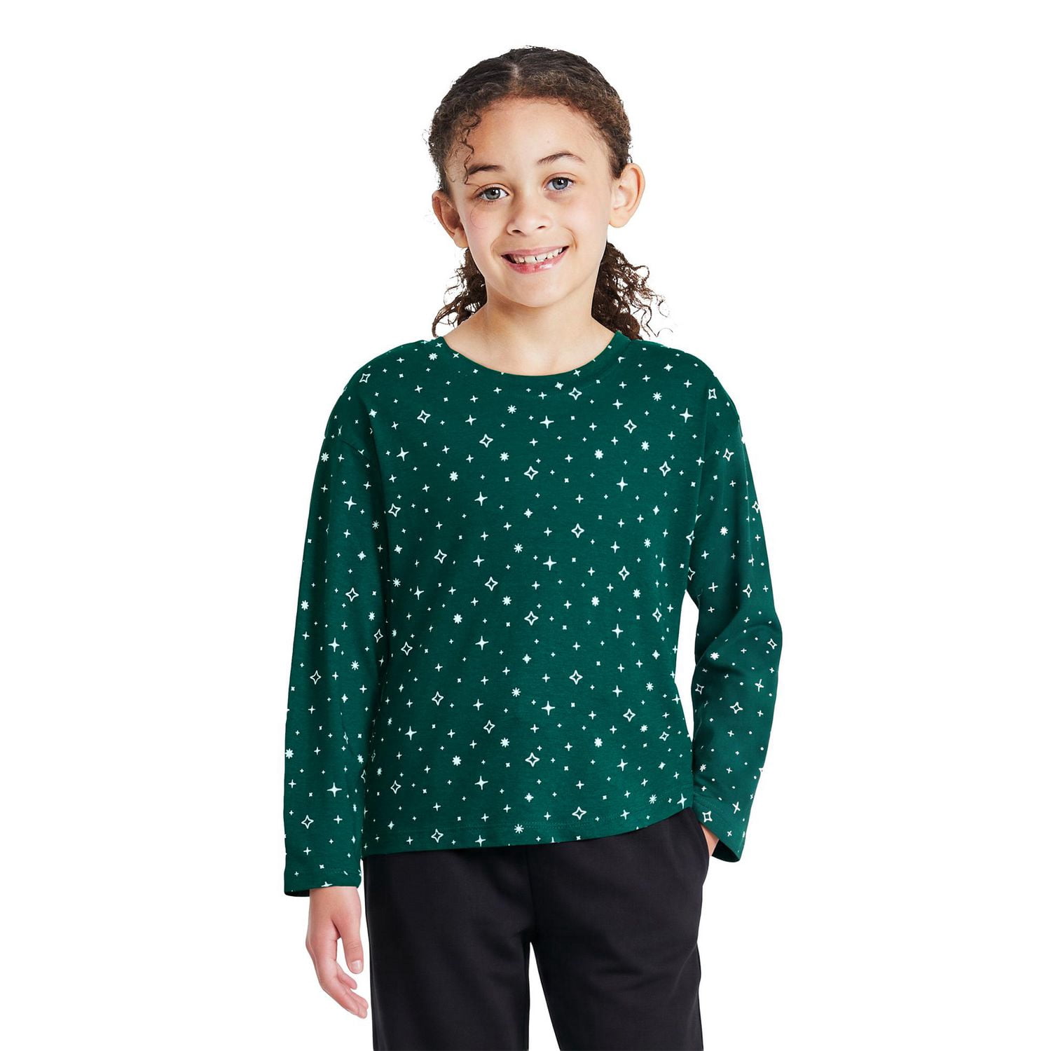 George Girls' Long-Sleeve Printed T-Shirt