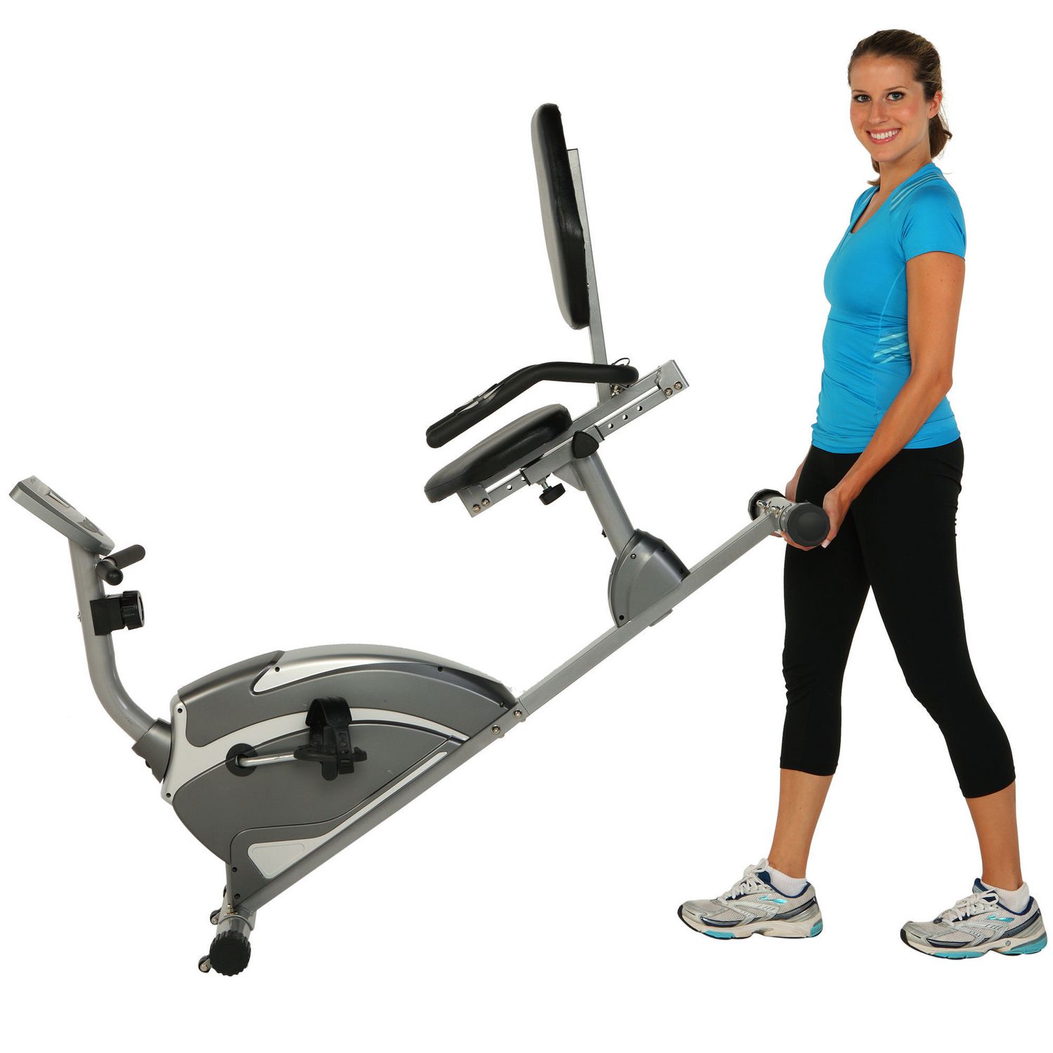 Exerpeutic 1000 XLS High Capacity Magnetic Recumbent Bike with Pulse Walmart