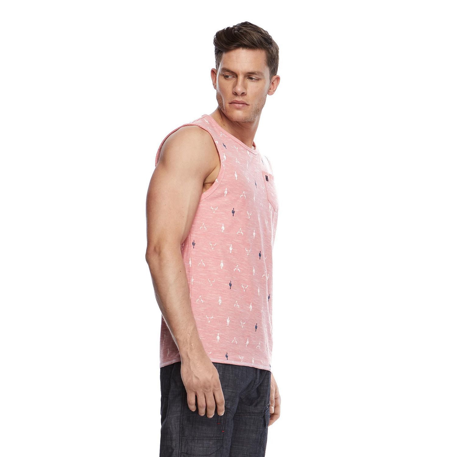 Débardeur à l'imprimé graphique Dark Black pour hommes