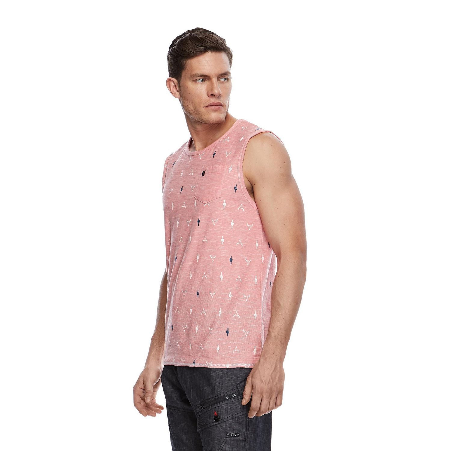 Débardeur à l'imprimé graphique Dark Black pour hommes