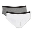 thumbnail image 3 of No Boundaries Women's Cotton Stretch Brief 2-Pack, 3 of 3