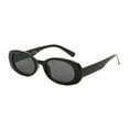thumbnail image 1 of Time & Tru Women's Black Oval Sunglasses, 1 of 5