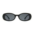 thumbnail image 2 of Time & Tru Women's Black Oval Sunglasses, 2 of 5