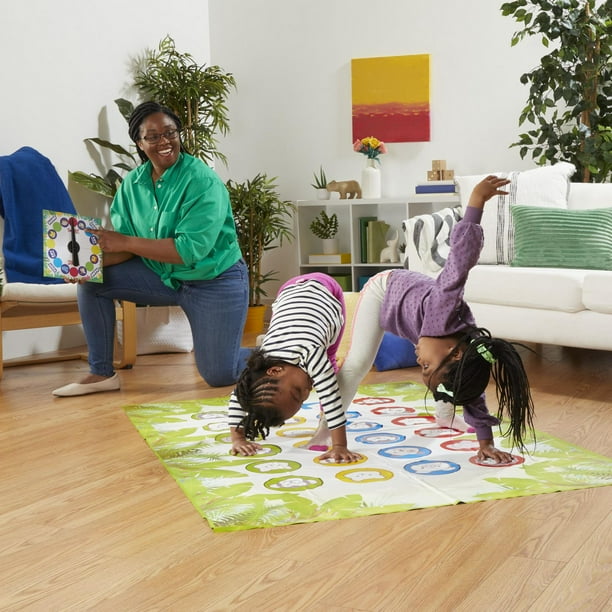 Jeu Twister Junior, tapis réversible aventure animalière, 2 jeux en 1, jeu  de groupe d'intérieur pour 2 à 4 joueurs À partir de 3 ans 