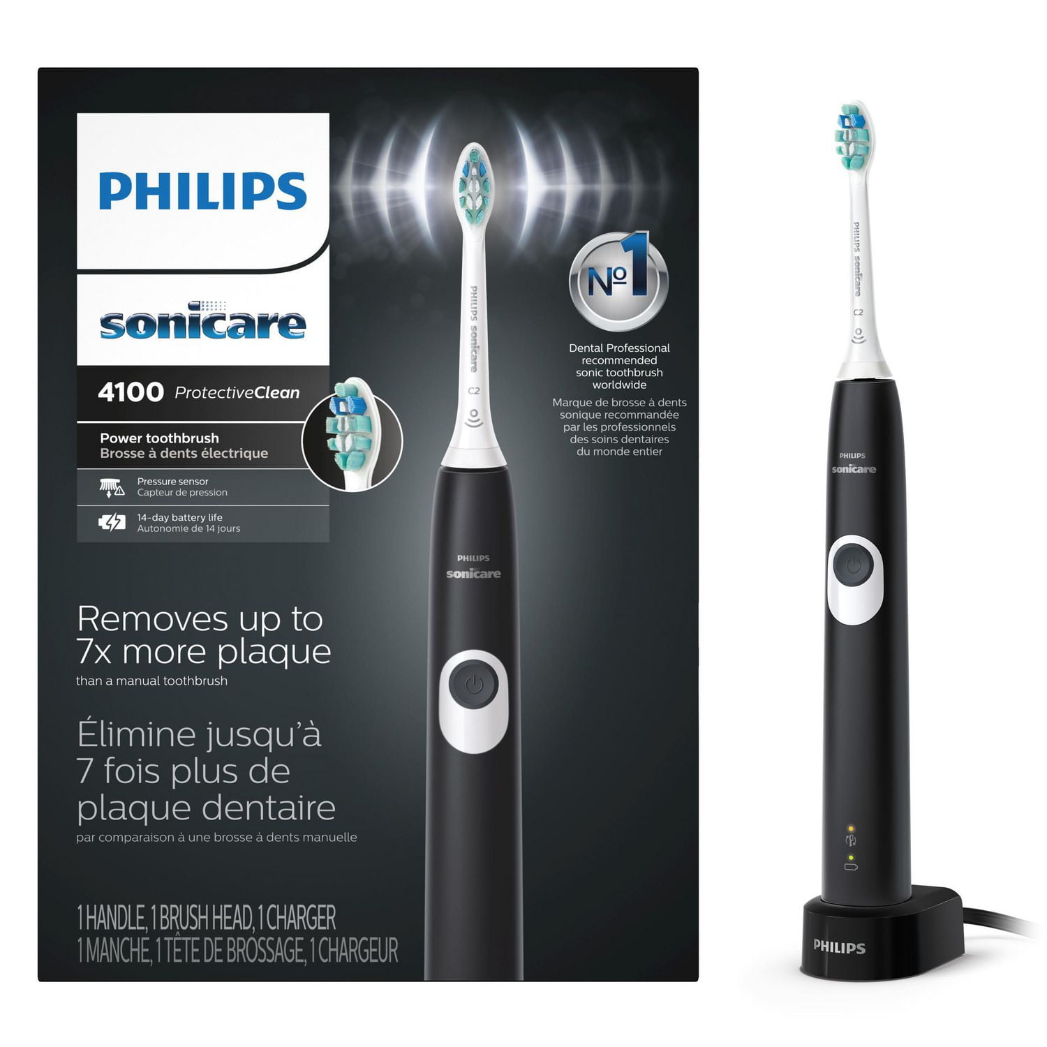 Philips Sonicare ProtectiveClean 4100 Plaque Control Rechargeable ...