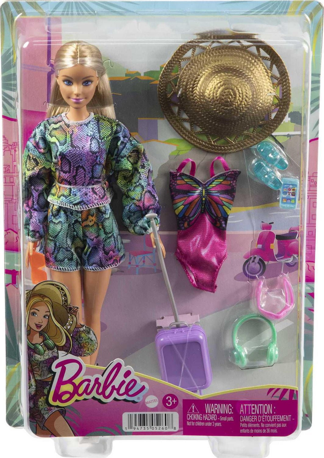 Barbie Holiday Fun Doll (12 inches), Blonde Highlighted Hair