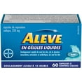 thumbnail image 2 of ALEVE Pain Relief Liquid Gels, Strength to Last up to 12 Hours, Naproxen Sodium 220mg, 2 of 9