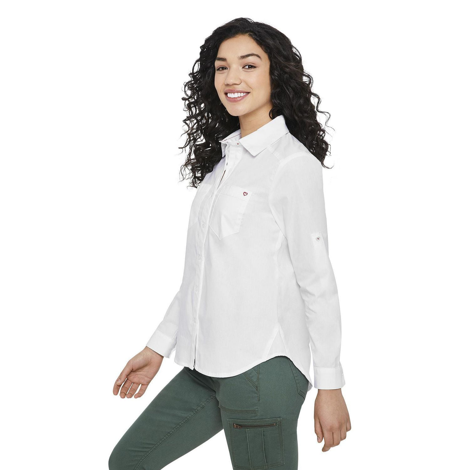 LOVE Ellen DeGeneres Button Down Love Embroidered Shirt