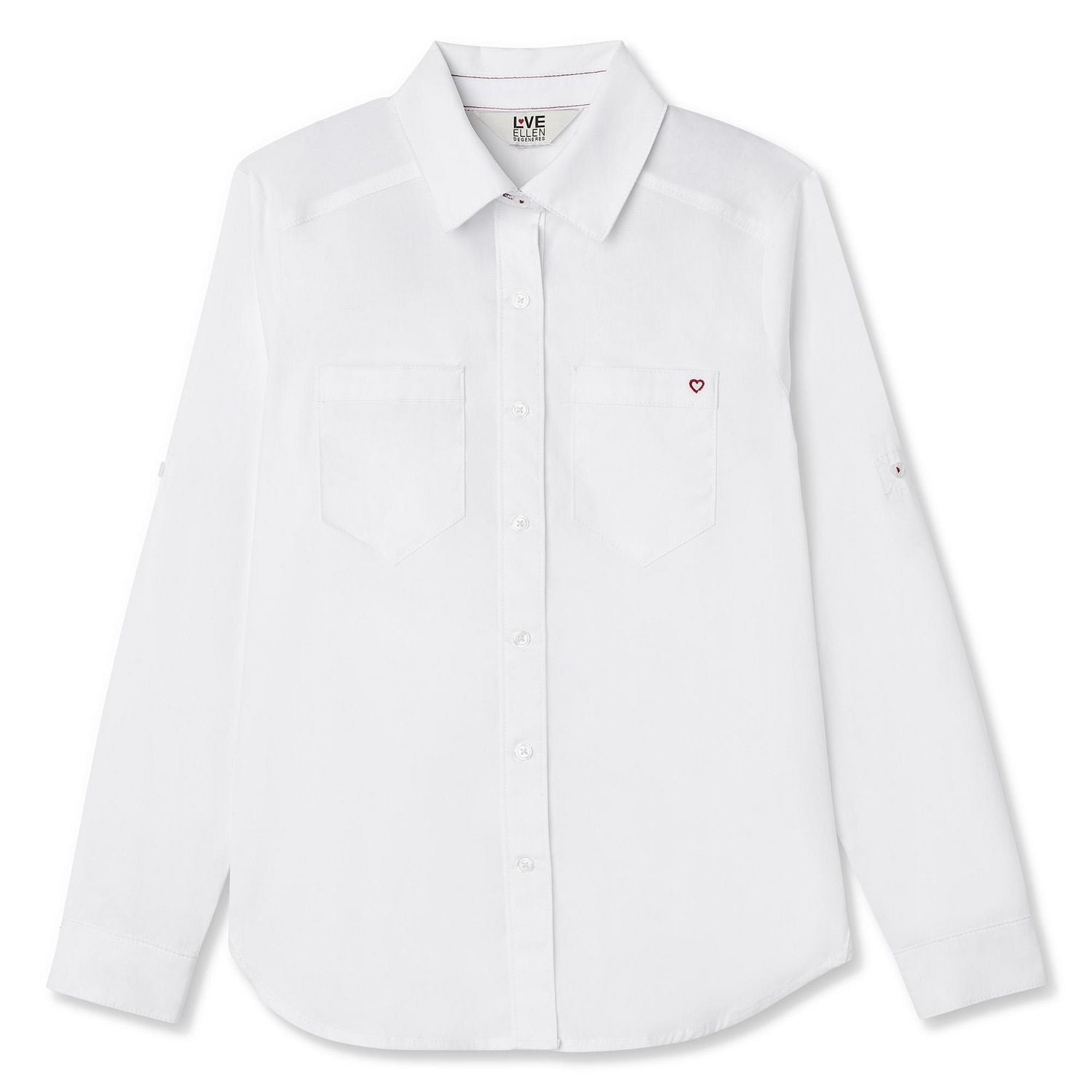 LOVE Ellen DeGeneres Button Down Love Embroidered Shirt