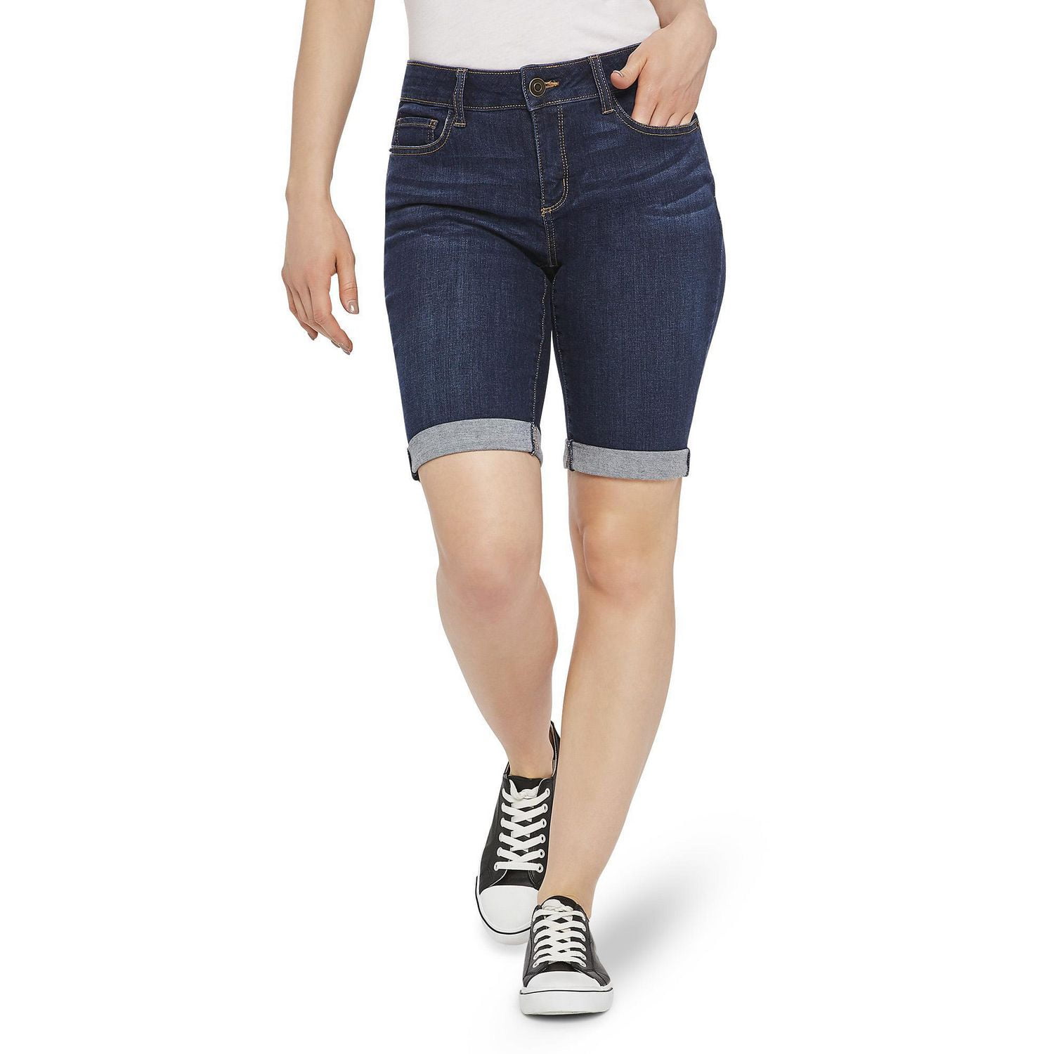 George Womens Denim Bermuda Shorts Walmart Canada 