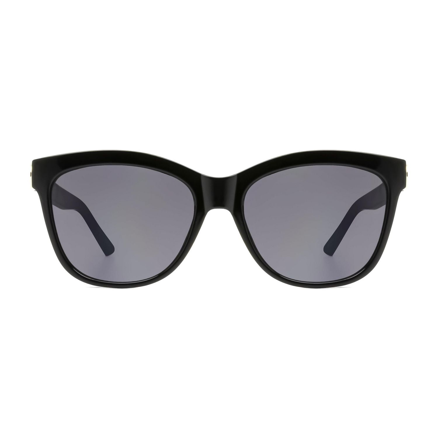 Lunettes de soleil carrées noires pour femmes Time & Tru