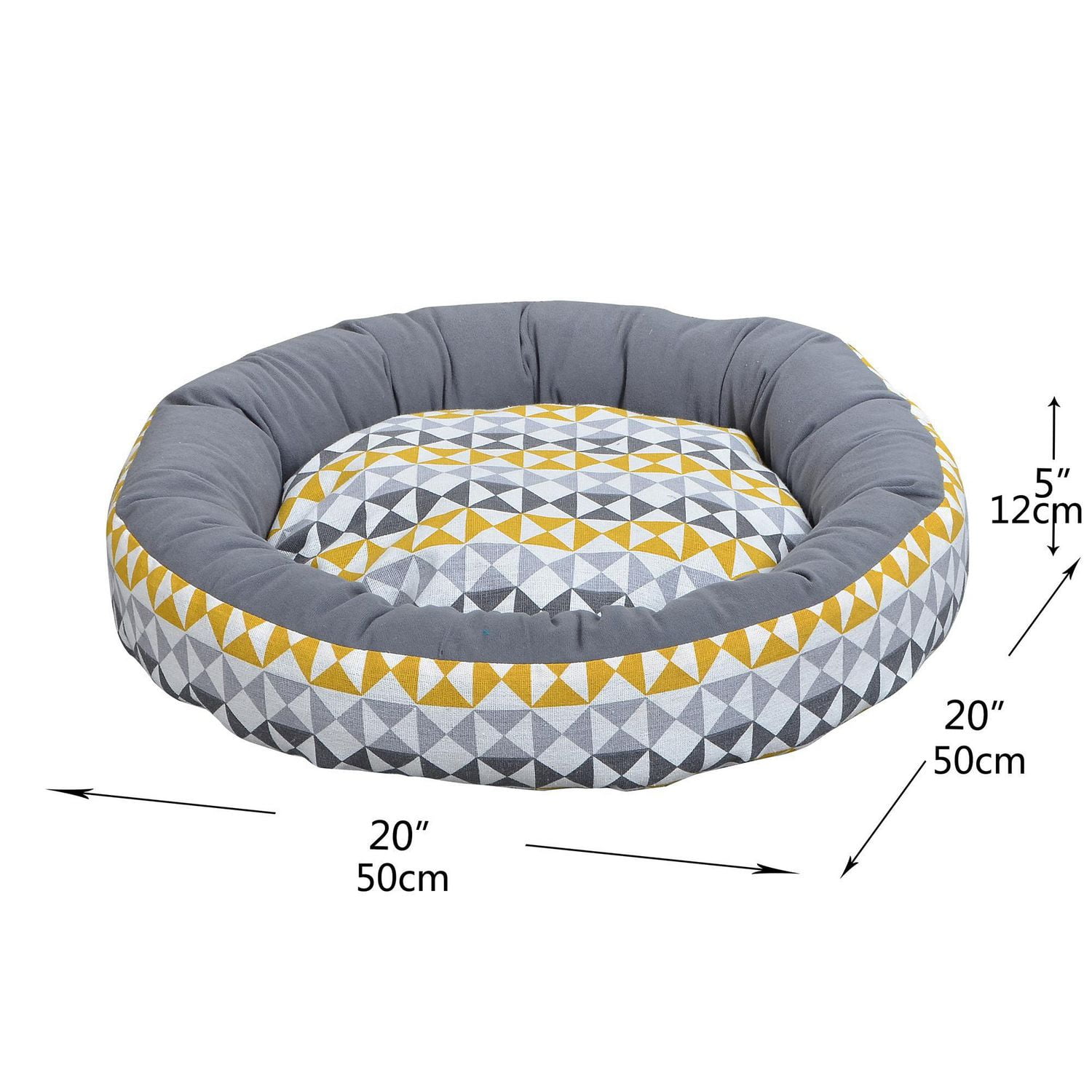 Grey and yellow dog bed best sale