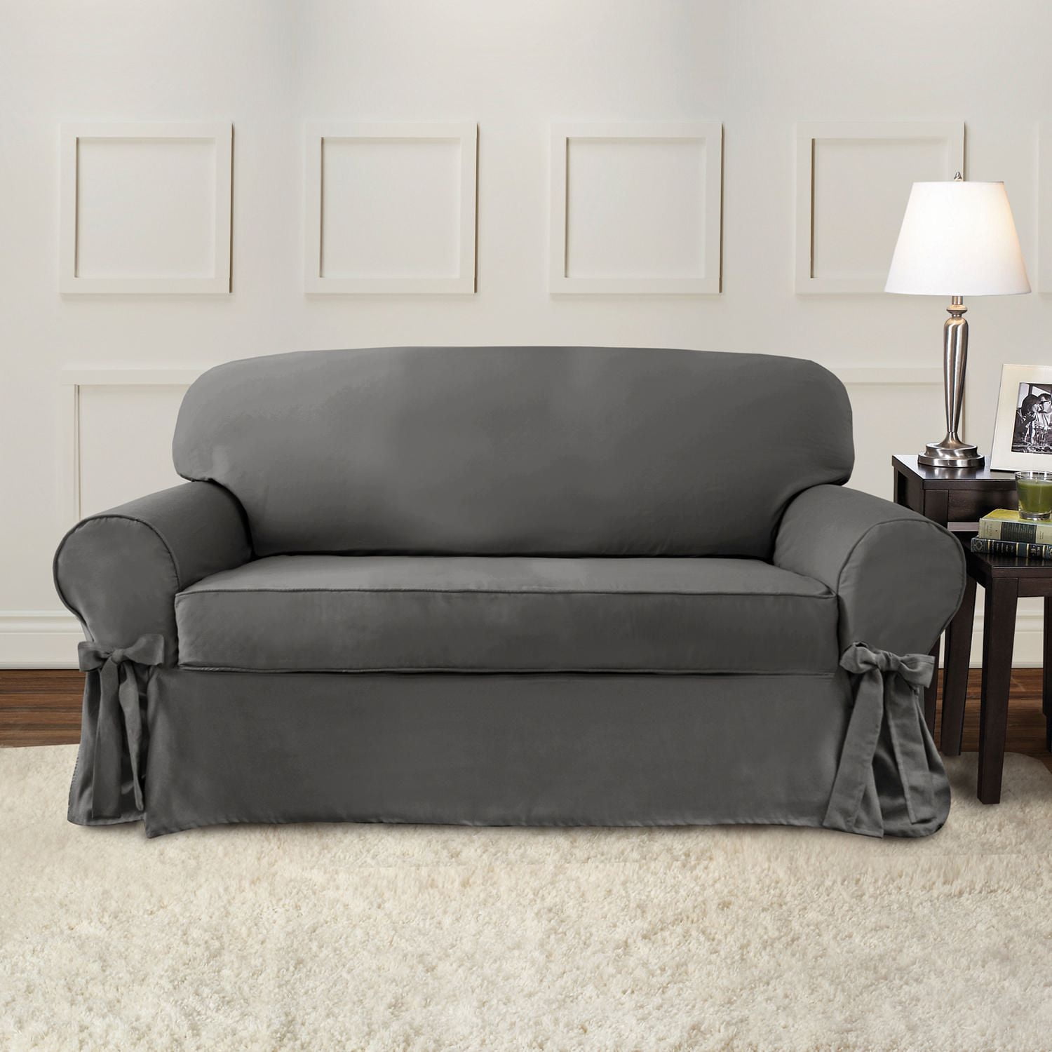 Sure Fit Portland Loveseat Slipcover with Ties Walmart Canada