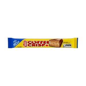 COFFEE CRISP Mega Wafer Bars, 2 bars in 1 pack, Layers of coffee crème and crispy wafers in a chocolatey coating, Prepared in Canada, Natural flavours
