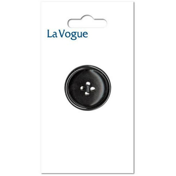 30 mm Bouton La Vogue 4-trous - Noir Les boutons et les fermetures La Vogue offre un assortiment mode et contemporain de styles et de couleurs.