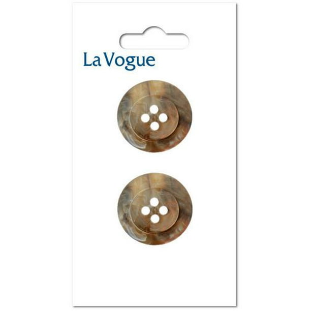 21 mm Bouton La Vogue 4-trous La Vogue - Beige Les boutons et les fermetures La Vogue offre un assortiment mode et contemporain de styles et de couleurs.