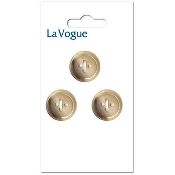 20 mm Bouton La Vogue 4-trous - Beige Clair Les boutons et les fermetures La Vogue offre un assortiment mode et contemporain de styles et de couleurs.