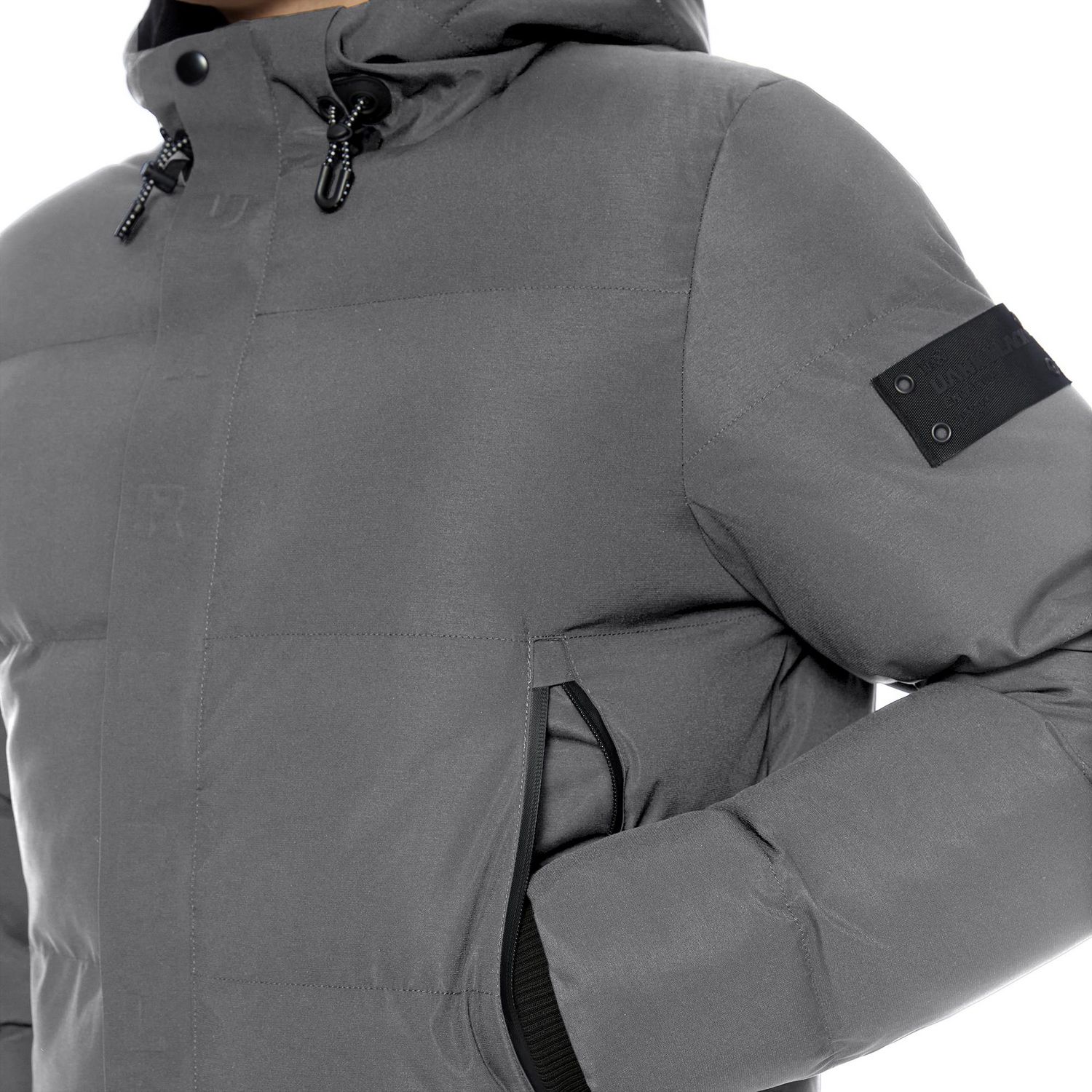 Manteau d'hiver matelassé pour hommes Dark Black