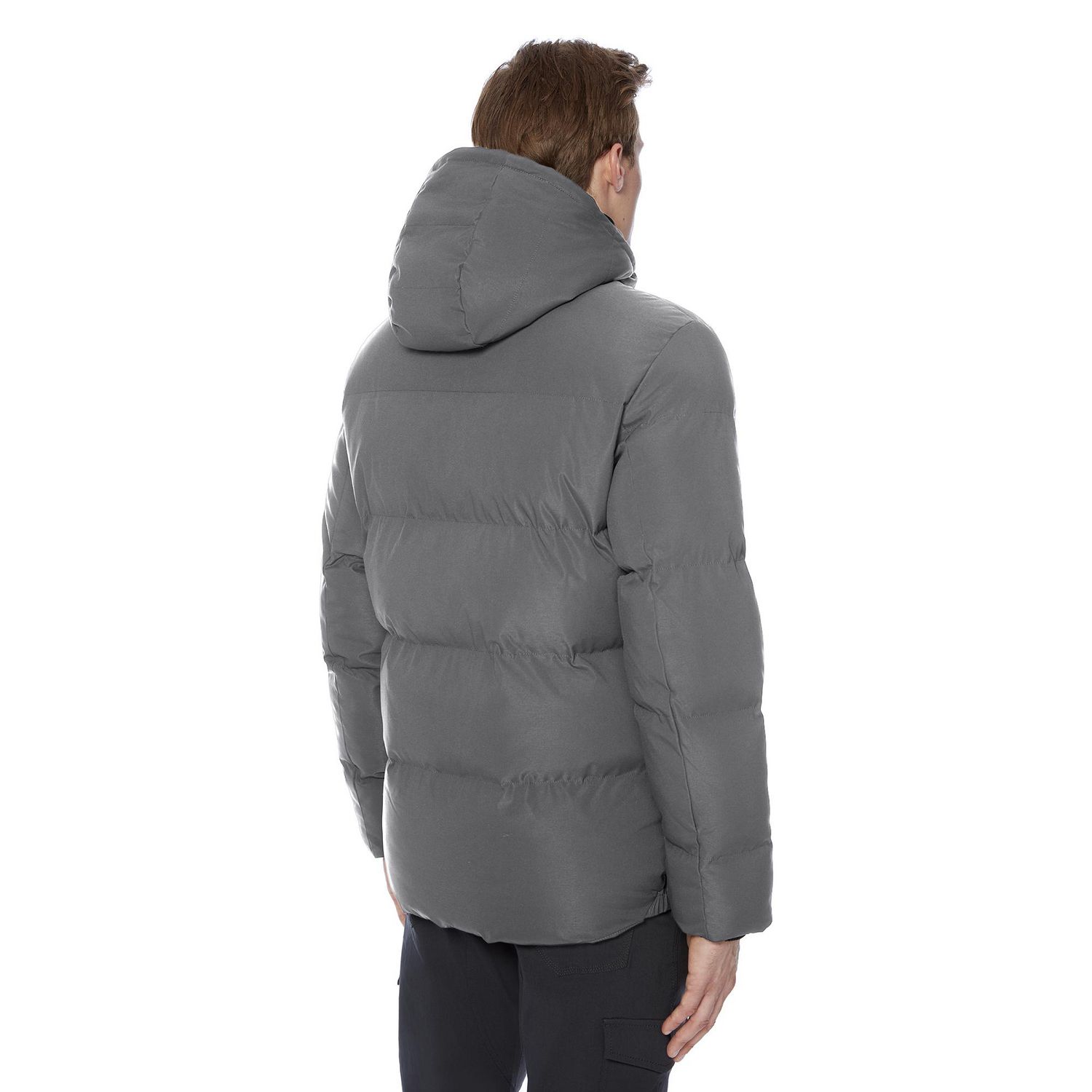 Manteau d'hiver matelassé pour hommes Dark Black