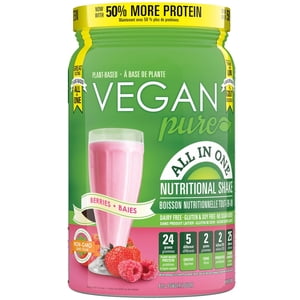 Vegan Pure All in One Protein Nutritional Shake Berry Powder