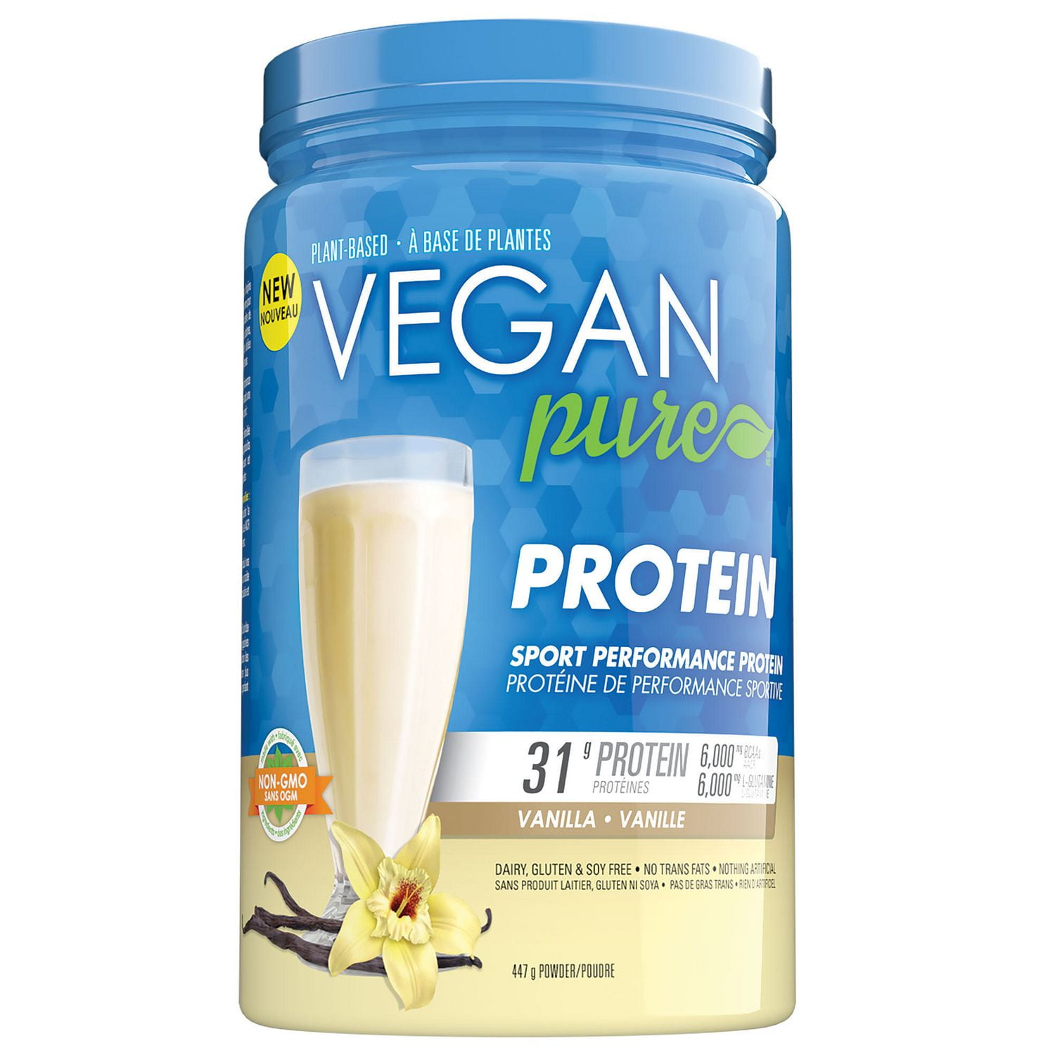 Vegan Pure Protein Vanilla Powder, 447 g 