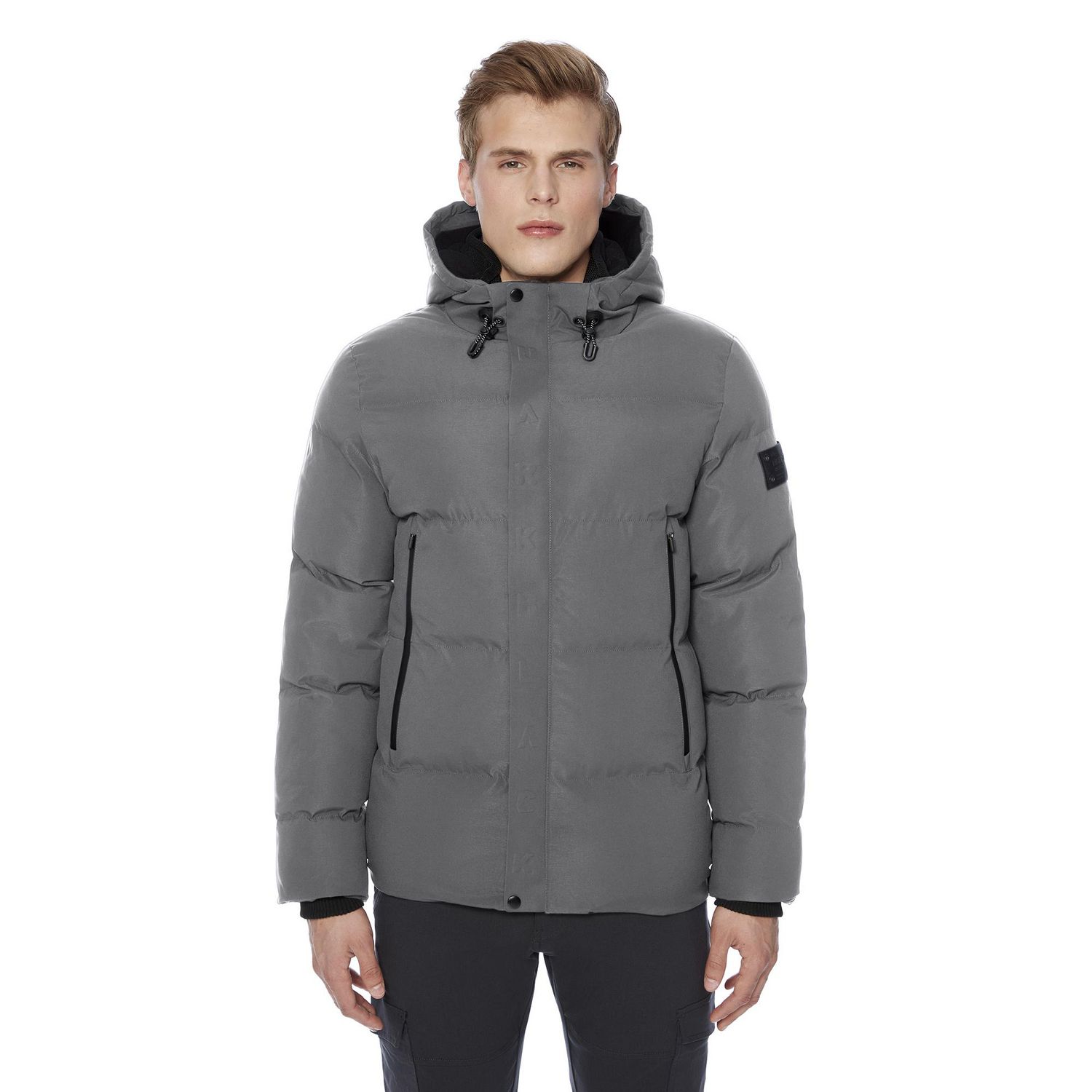 Manteau d'hiver matelassé pour hommes Dark Black
