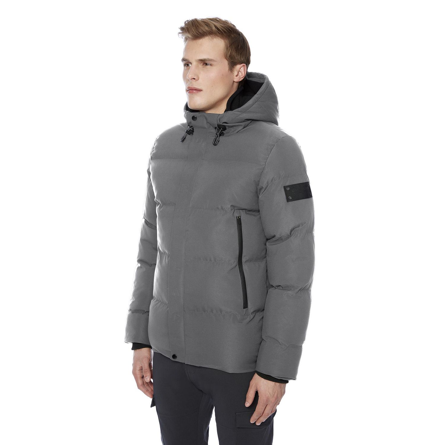 Manteau d'hiver matelassé pour hommes Dark Black