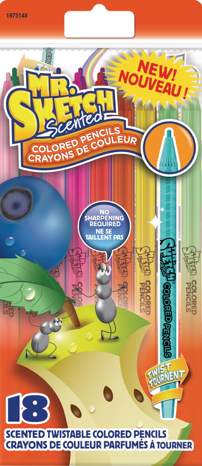 Mr. Sketch Assorted Colors Scented Twistable Colored Pencils Walmart