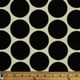 Tissu au mètre en coton Fabric Creations à motif de pois noirs et blancs – image 1 sur 1