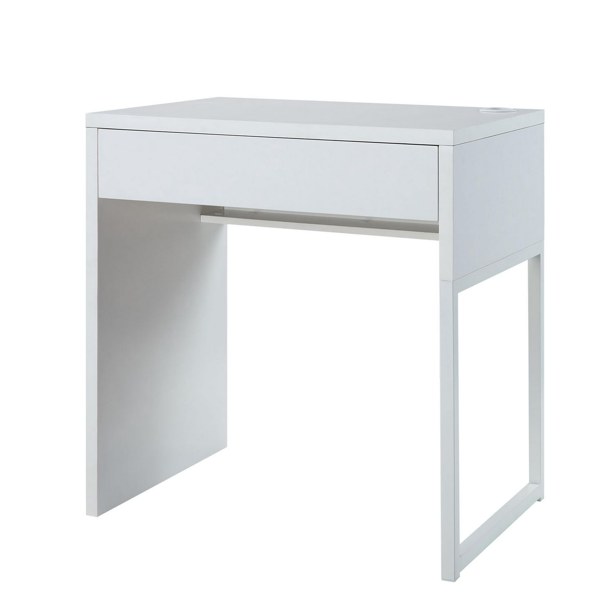 Mainstays Wood and Metal Desk, White, 28.7W x 19.7D, with 1