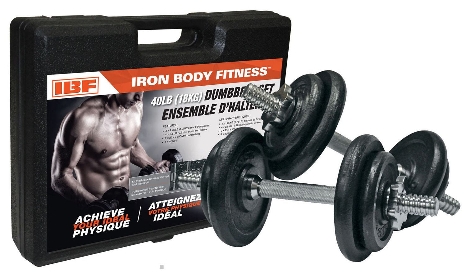 Iron Body Fitness IBF 40 lbs Dumbbell Set Walmart Canada