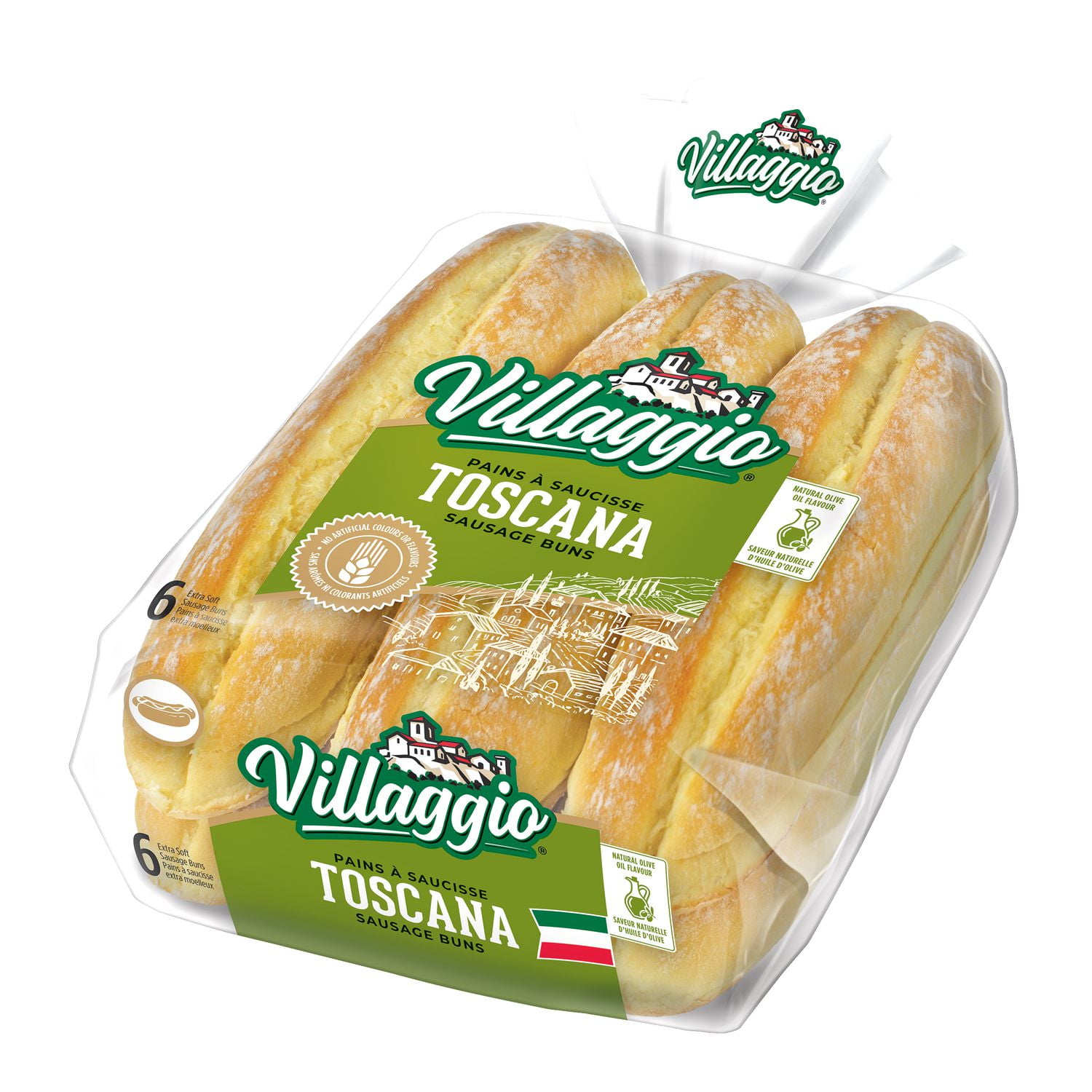 Villaggio® Toscana Extra Soft Sausage Buns, Pack of 6