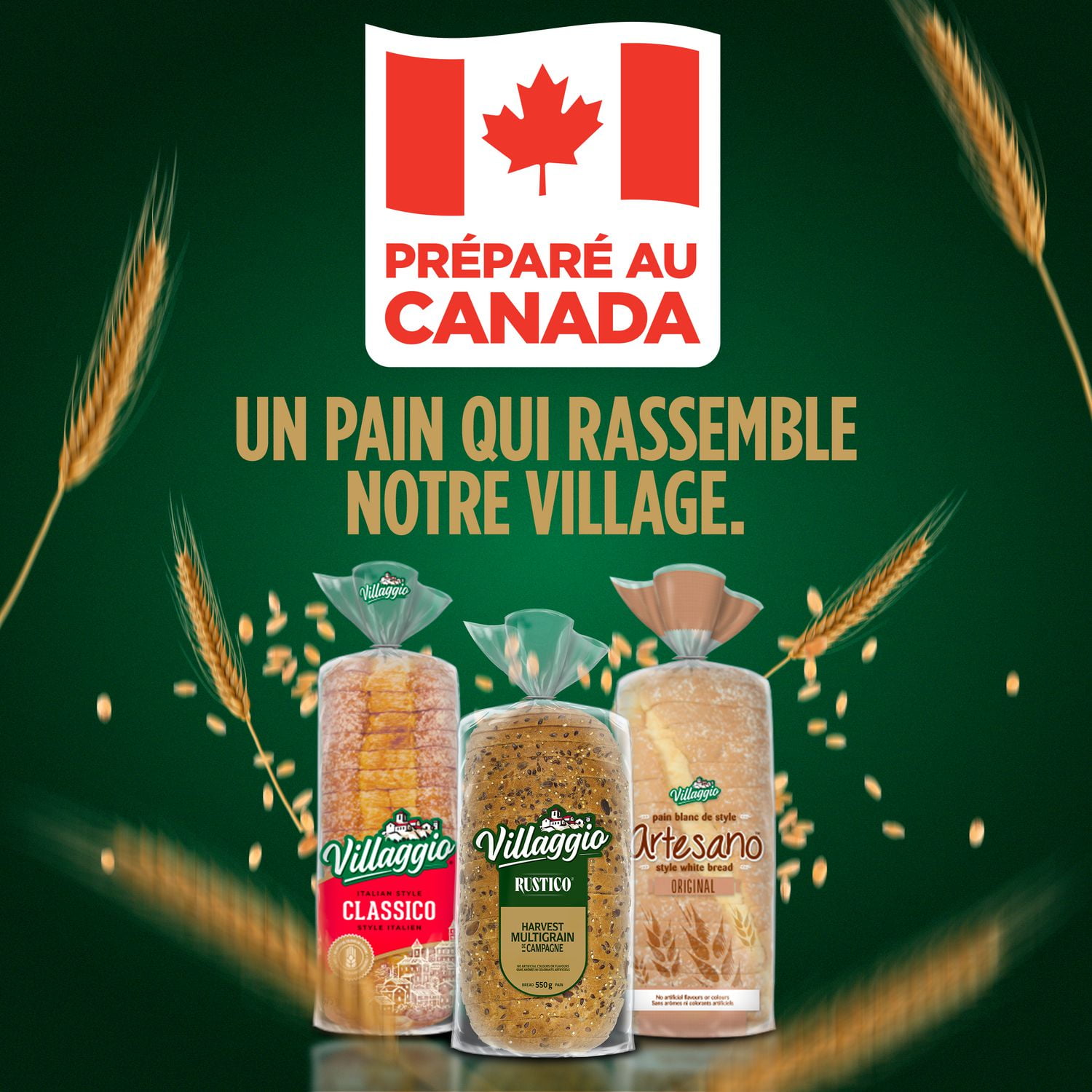 Pain 100 % blé entier tranché épais de style italien Villaggio®