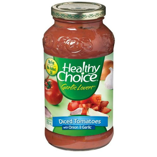 Sauces pour pâtes Healthy Choice® Tomates en dés, oignon et ail Sauces pour pâtes Tomates en dés, oignon et ail 700 mL