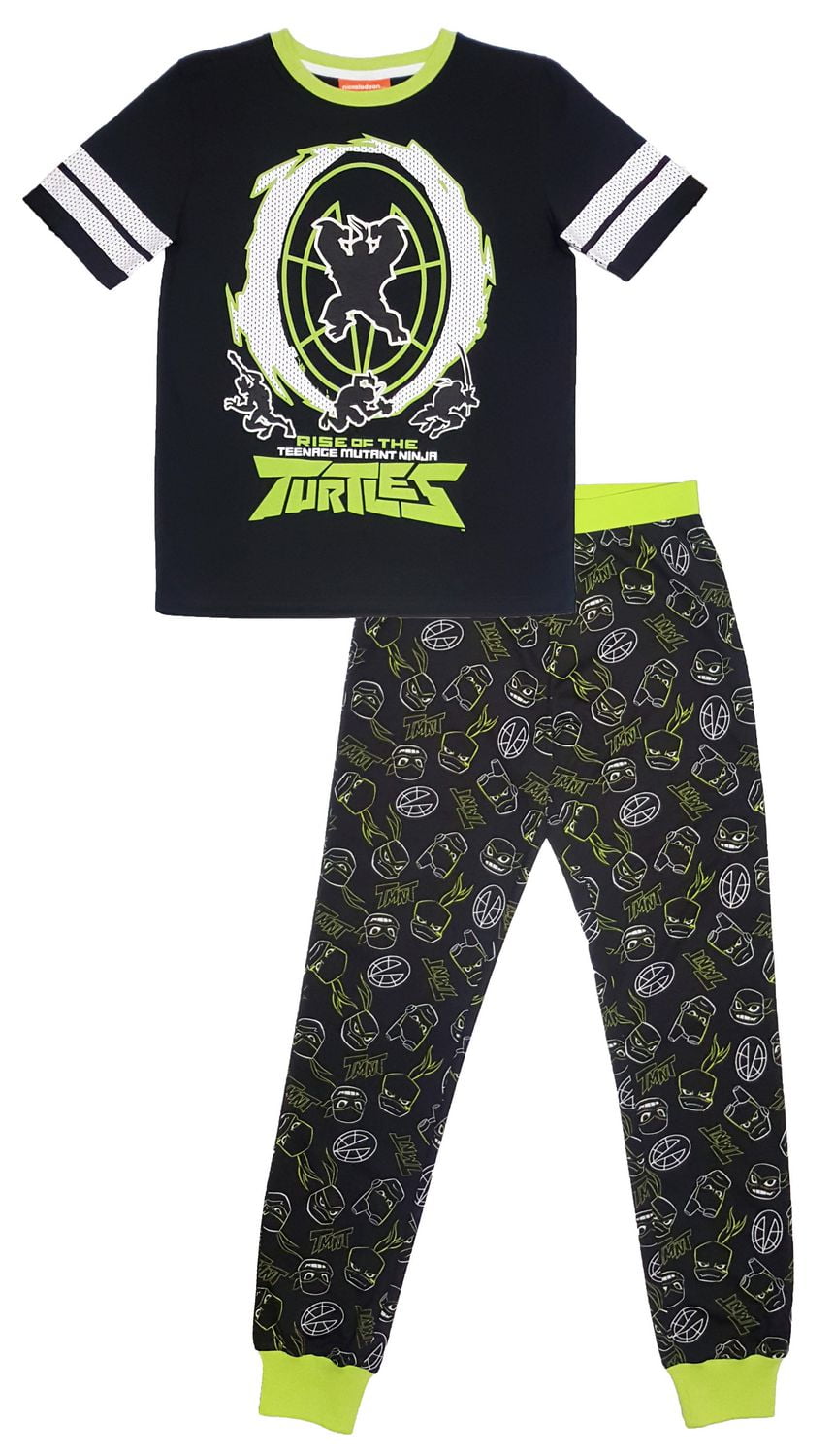 TMNT Boys' 2-Piece Glow in the Dark Pajama Set