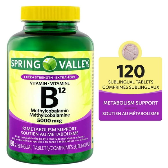 Spring Valley Vitamin B12 Methylcobalamin 5000mcg