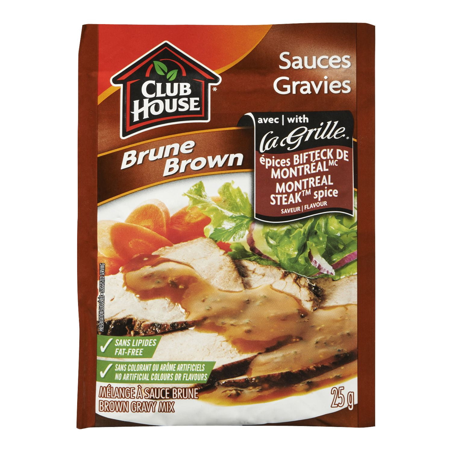 Brown Gravy Mix with Club House La Grille Montreal Steak Spice Flavour
