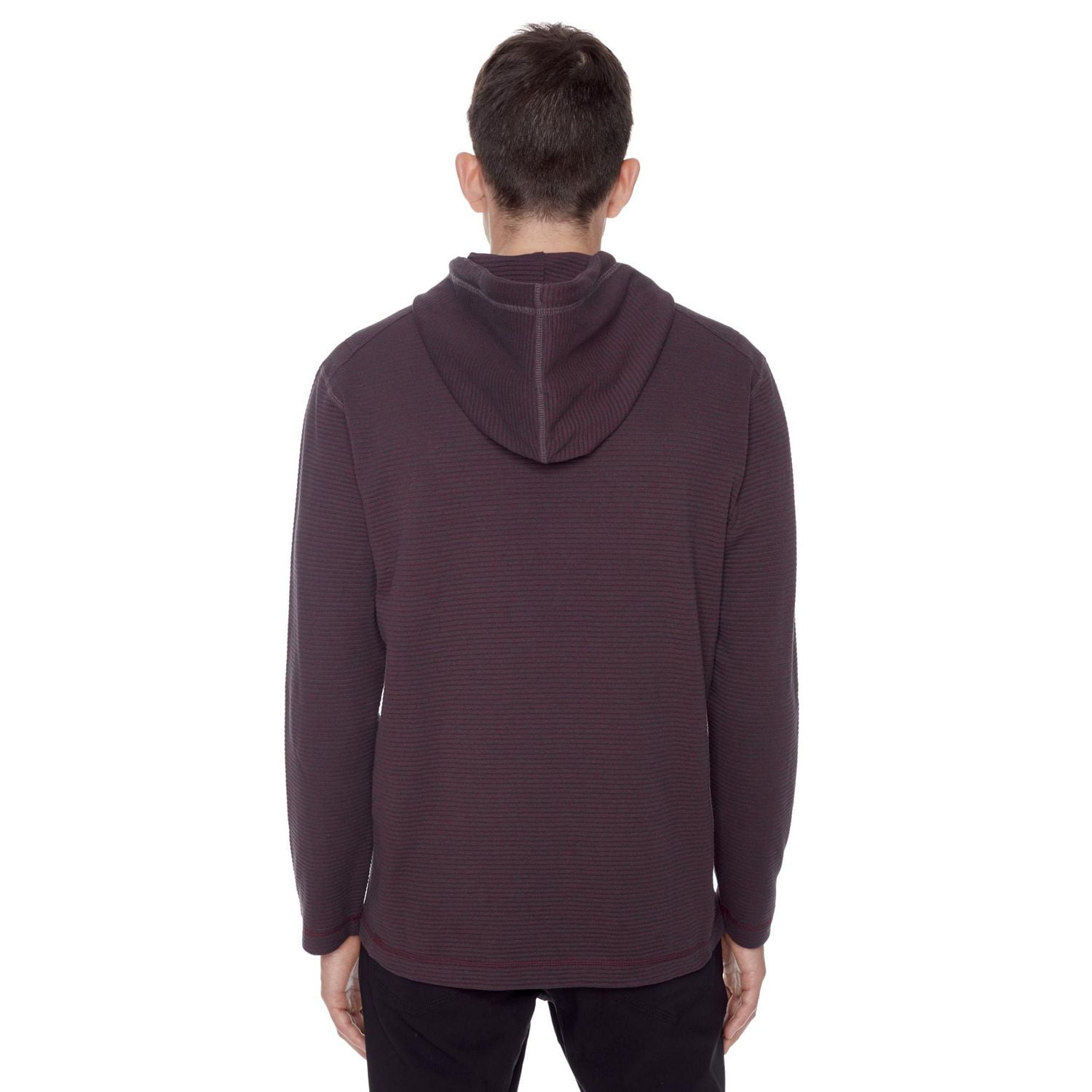 Tee-shirt Capuchon manches longues Dark Black pour hommes