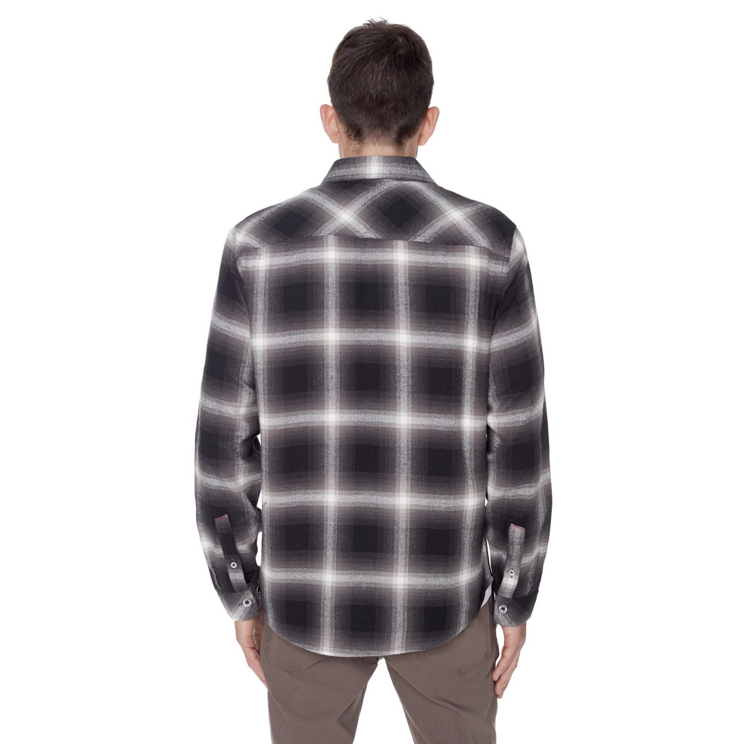 Chemise Dark Black avec poches et à manches longues pour homme