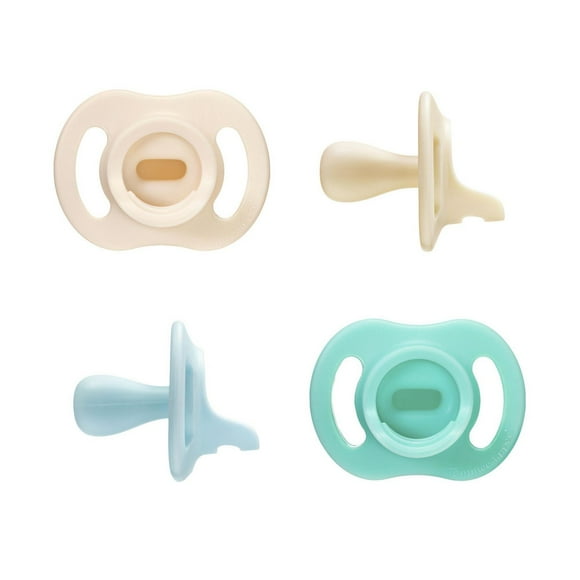 Tommee Tippee Ultra-light StayPut Pacifier, 0-6m, 4 Count, One-Piece Silicone Design