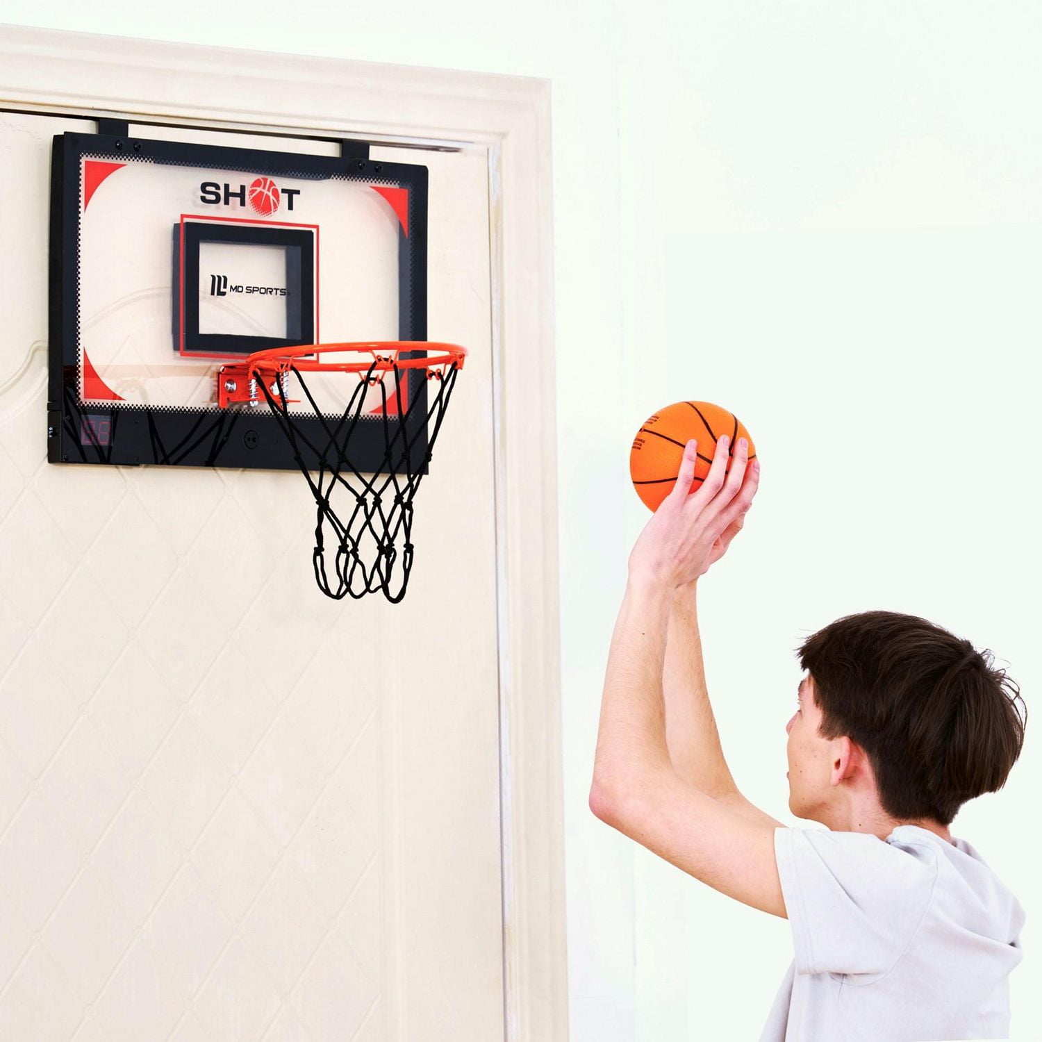 Black series electronic over the door basketball hoops game sales