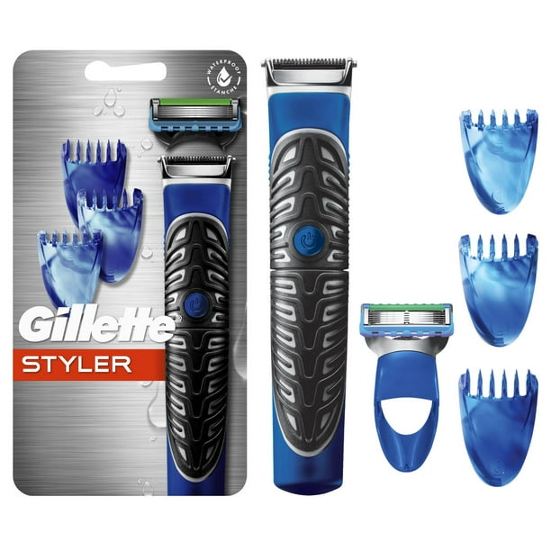 Tondeuse à barbe tout usage Gillette Styler : Tondeuse à barbe, rasoir Fusion et lame de découpe pour hommes 1 trousse